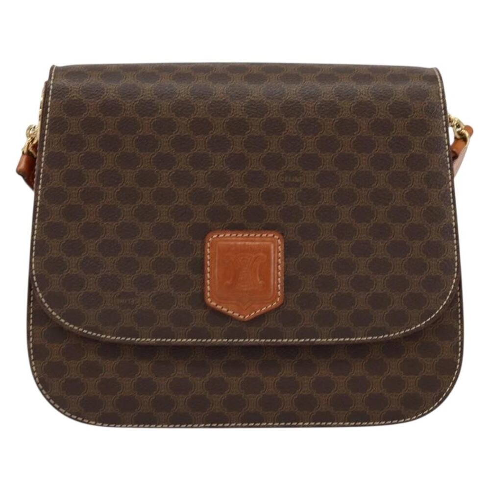 Celine Macadam Shoulder Bag Brown